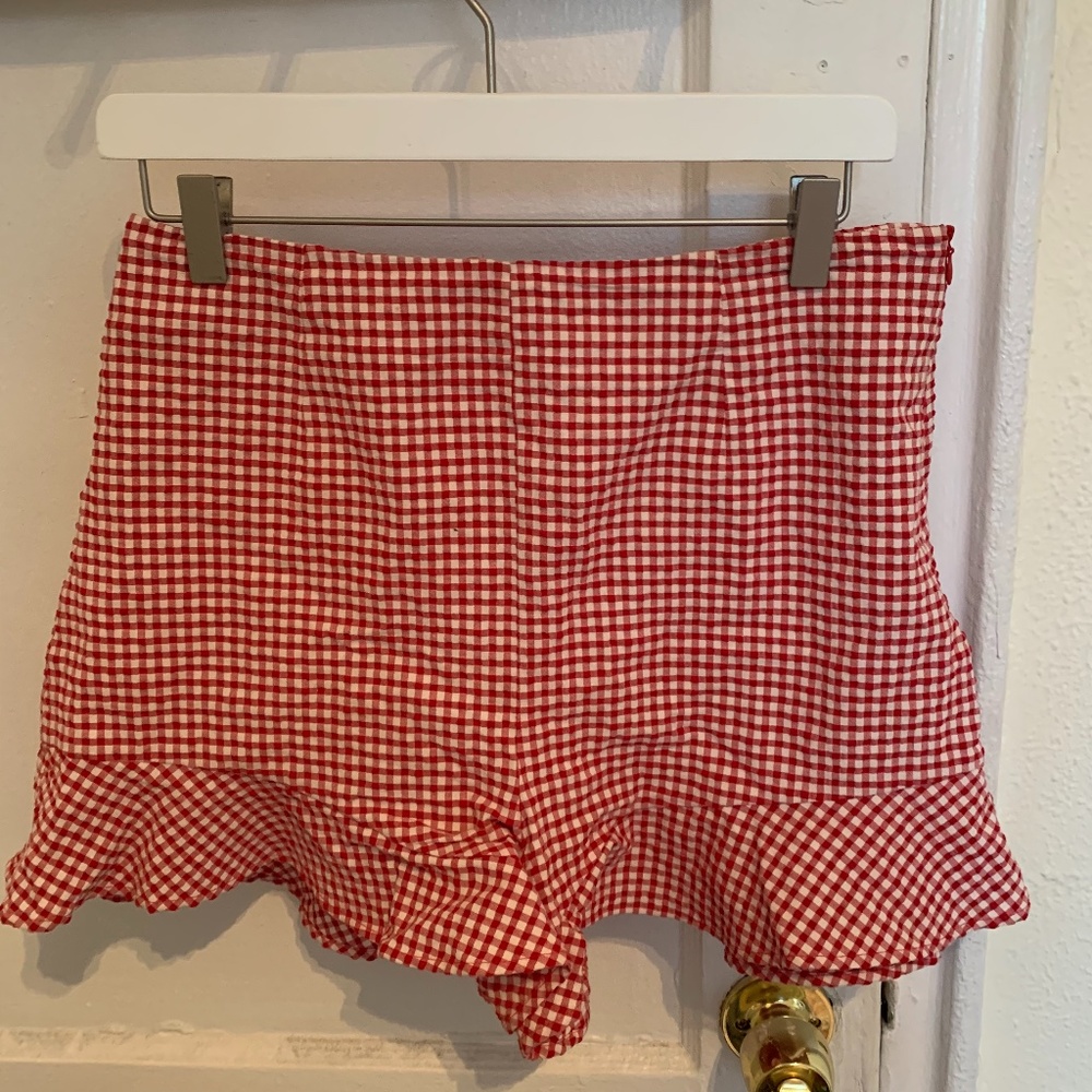 Zara Hight Waisted Gingham Shorts